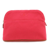 HERMES Bolide Pouch 25 Handbag Multi-purpose Canvas Leather Fuchsia Pink — Like New