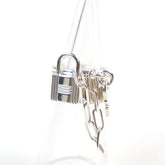 HERMES Alpha Kelly AG925 Clochette Cadena Double Ring - Silver Accessory, Size 49 (Japanese Equivalent), Made in France, Weight 11.37g, Women's — Like New