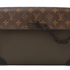 Louis Vuitton Second Bag Clutch LOUIS VUITTON Pochette Steamer Monogram Taiga Khaki M30583 — Like New