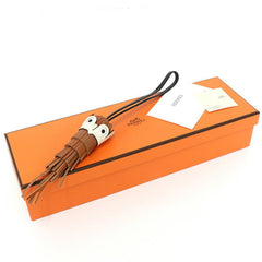 Hermes Bag Charm Chouette Brown Lambskin/Epsom/Swift Owl W Stamp (2024) S — Like New