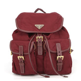Prada Triangle Backpack, Nylon & Saffiano Leather, BZ0030, PRADA Handbag — Like New