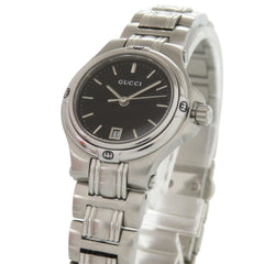 Excellent condition Gucci 9040L black dial stainless steel silver quartz watch 0028GUCCI — Good