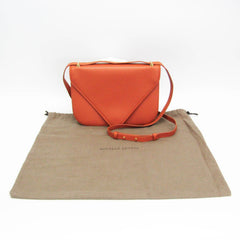 Bottega Veneta Mount Chain Shoulder Bag Women's Leather Handbag,Shoulder Bag Orange — Like New