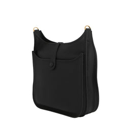 Hermes Evelyne 3 PM Shoulder Bag, Black, Taurillon Clemence Leather, W Stamp, HERMES, Evelyne, Handbag, Women's, HERMES — Like New