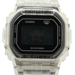 CASIO G-SHOCK DIGITAL 5000 SERIES 40th Anniversary CLEAR REMIX DW-5040RX-7JR Black Clear Stainless Steel/Resin Men's Digital Watch — Like New
