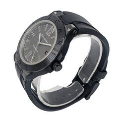 BVLGARI Diagono Magnesium Date Ceramic Gray Dial Rubber Black Automatic Men's Watch DG41SMC — Good