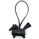 Hermes Rodeo Charm Robeo Plush PM Bag Charm, Agneau Milo Black, G Stamp (Made in 2026) — New - Store Return