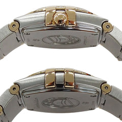 Omega Constellation Brushed 123.25.24.60.55.002 Women's Watch, Brand Name, 12P Diamonds, Mother-of-Pearl, Quartz Movement, Stainless Steel (SS) and Pink Gold (PG) — Good