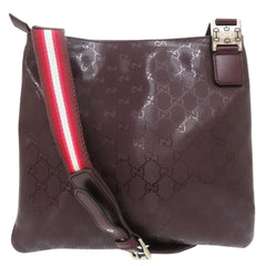Like new Gucci GG Imprime Shoulder Bag 336670 PVC Leather Bordeaux 0684 GUCCI — Like New