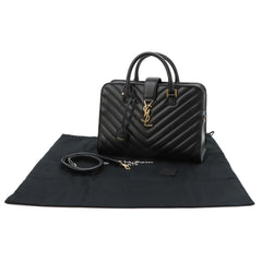 Saint Laurent Cabas 2-way Hand/Shoulder Handbag, Leather, Black, 357397 — Like New