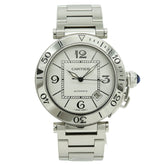 Cartier Pasha Seatimer, silver dial, automatic transmission, men's watch, W31080M7 — Very Good