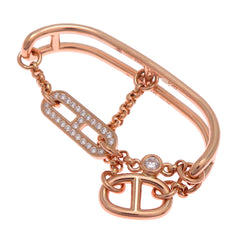 Hermes Hermès #48 Chaine d'Ancre Chaos Women's Ring in 750 Pink Gold — Like New