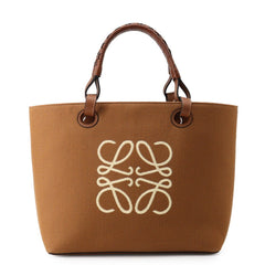 Loewe Anagram Small Jacquard Calf Leather Tote Bag A717S72X06 LOEWE 2-way Shoulder Handbag — Like New
