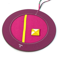 HERMES Petit H Bag Charm Epson Silk Women's Rouge Rose Purple G-230925-73 — New - Store Return
