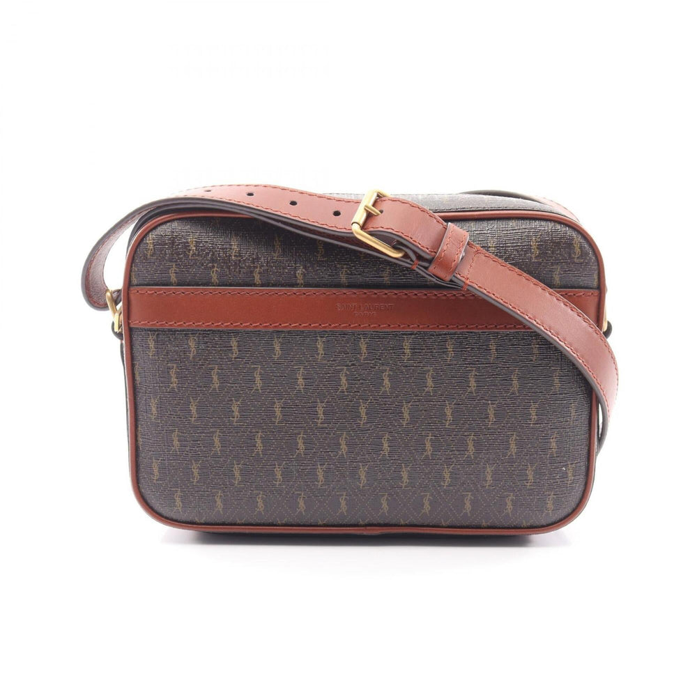 Yves Saint Laurent Saint Laurent Paris Monogram Camera Bag, Shoulder Handbag, Coated Canvas, Leather, Women's, Brown, 669957 — New - Store Return