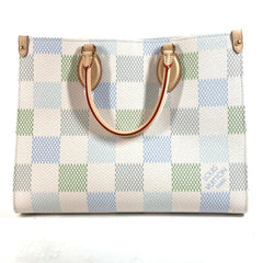 LOUIS VUITTON N40518 Pastel Damier On the Go MM Tote Bag Shoulder Handbag Canvas Women's Pistachio White OT-240704-3 — New - Store Return