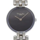 Christian Dior Bakira Watch D44-120 Stainless Steel Silver Quartz Analog Black Dial Women's — Very Good
