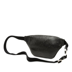 Gucci GG Embossed Waist Bag, Body Crossbody 658582, Black Leather, Women's, GUCCI — Like New