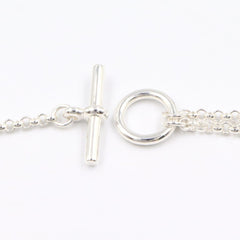 Hermes Chaine d'Ancre Area II Long Necklace, Sterling Silver 925, Women's Jewelry, Tone — New - Store Return