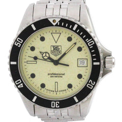 TAG HEUER Professional 1000 Steel Quartz Mens Watch 980.113 Vintage — Good