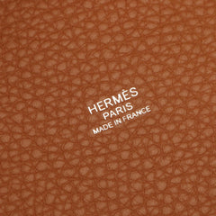 Hermes Picotin Lock MM Handbag, Leather, Taurillon Clemence Women's, Brown, 060991CK — New - Store Return