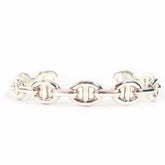 HERMES Chaine d'Ancre Enchainée Bangle Bracelet, AG925 Silver, Made in Italy, 2024 Model, Women's — Like New