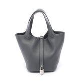 Hermes Picotin Lock PM Gris Misty Handbag, Leather, Taurillon Clemence Women's, Gray — New - Store Return