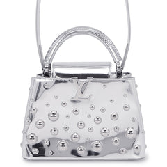 Louis Vuitton handbag, leather, LV x YK Capucines BB, metal dot, M21634, 2-way shoulder bag, Yayoi Kusama, women's, LOUIS VUITTON — Like New