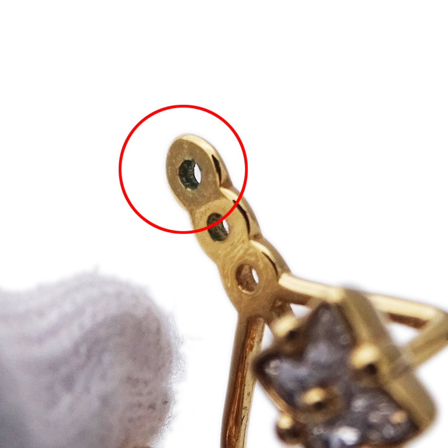 Louis Vuitton LOUIS VUITTON Women's Luluglam Rhinestone Earrings in Gold, Pink, and Green, M00785