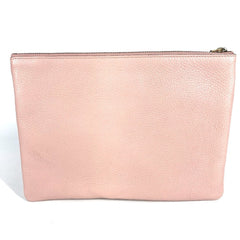 GUCCI 460187 Logo BEE Animalier Bee Bag Second Handbag Pouch Clutch Leather Men's Women's Pink Like New — Like New