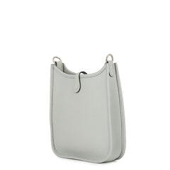 Hermes Evelyne TPM Shoulder Bag 111cm Amazon Blue Pale Etoupe Taurillon Clemence B Stamp Handbag Women's HERMES — Like New