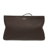 Salvatore Ferragamo 241445 Leather Brown Clutch Bag Second 0386Salvatore — Like New