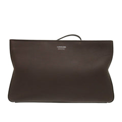 Salvatore Ferragamo 241445 Leather Brown Clutch Bag Second 0386Salvatore — Like New
