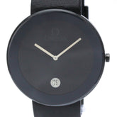 OMEGA Art Collection Ceramic Leather Quartz Mens Watch — Very Good
