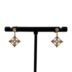 LOUIS VUITTON Louis Vuitton Monogram Idylle Blossom 750 Diamond Earrings Yellow Gold Women's — Like New
