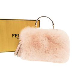 Fendi Peekaboo Mini 8BN244 Fox Fur Leather Pink 2-Way Handbag Shoulder Bag 1088FENDI — Like New