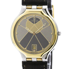 OMEGA De Ville Symbol K18 Gold Steel Quartz Mens Watch 196.0316 Polished — Very Good