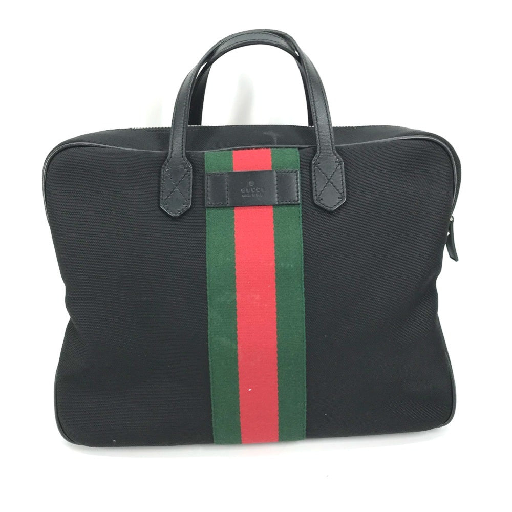 Gucci 630922 Sherry line Bag Hand Bag Shoulder Bag Tote Bag Black — Like New