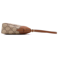 GUCCI GG Emblem Small 815218 Shoulder Bag Supreme x Leather Beige Brown Women's 353420 — Like New