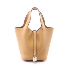 Hermes Picotin Lock PM Biscuit Handbag, Taurillon Clemence Leather, Women's, Beige — New - Store Return
