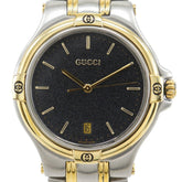 Gucci GUCCI Watch 9040M Stainless Steel Quartz Analog Black Dial Men's — Good