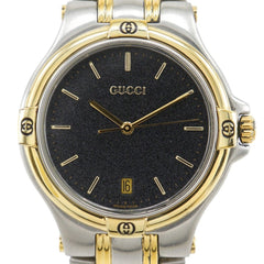 Gucci GUCCI Watch 9040M Stainless Steel Quartz Analog Black Dial Men's — Good