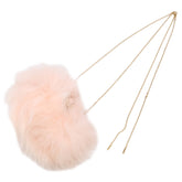 FENDI 7AS051 AL9E First Nano Fox Fur Chain Shoulder Pouch Bag Pink Women's — Like New