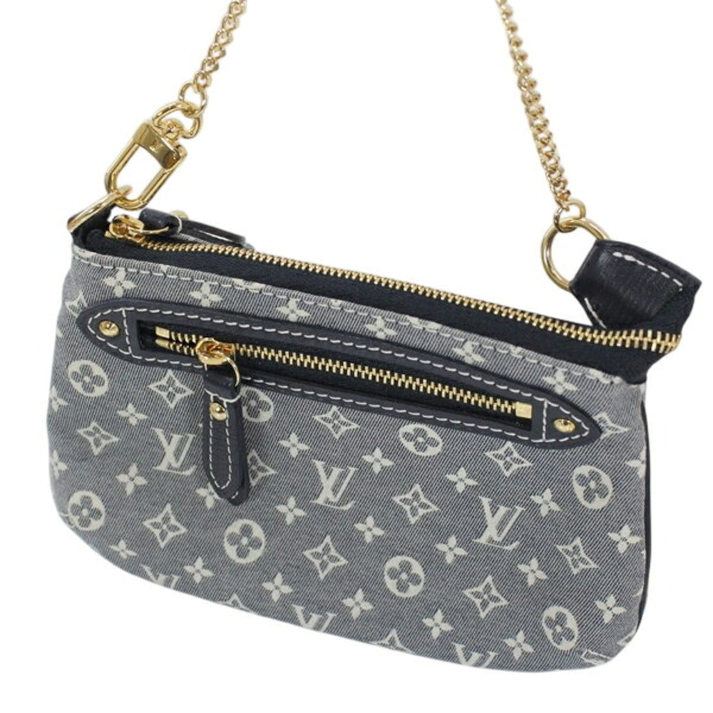 LOUIS VUITTON Mini Pochette Accessoires Monogram Idylle Canvas Navy Pouch Handbag M62998 KM3351 — Like New