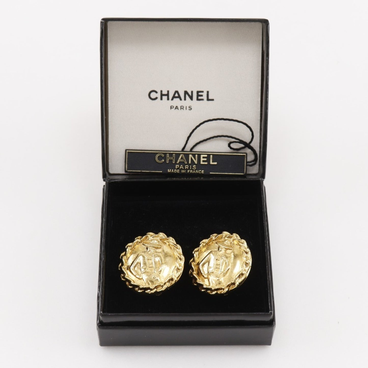 CHANEL Coco Mademoiselle Earrings, Gold Plated, Approx. 21.2g, Women's
