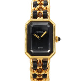Chanel Premiere S-size H0001 Women's Watch Black Gold Quartz — Very Good