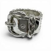 HERMES Vintage Diane 925 Ring, Silver, Size 52, Weight 13.2g, Men's/Women's Accessory — Like New