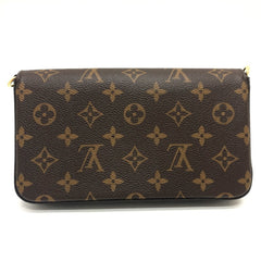 LOUIS VUITTON M81896 Pochette Felicie Shoulder Bag Monogram Canvas Women's Brown — New - Store Return