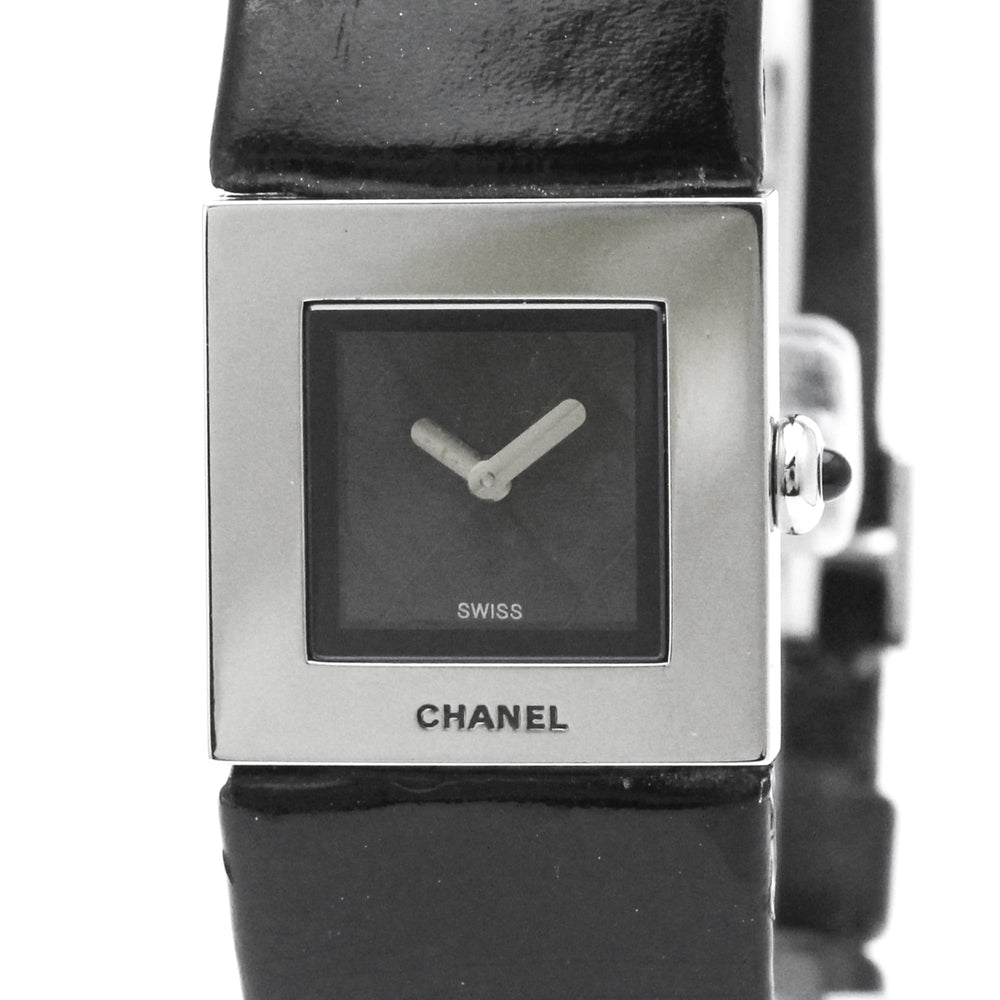 CHANEL Matelasse Steel Leather Quartz Ladies Watch H0116 Polished — Very Good