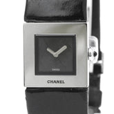 CHANEL Matelasse Steel Leather Quartz Ladies Watch H0116 Polished — Very Good